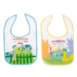 NeonateCare Days Of The Week 7 Bibs - Multicolour( Color and design may vary) image 4