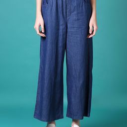 V-Mart Women Wide Leg Mid-Rise Cotton Jeans-picture-47