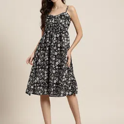 HERE&NOW Floral Print A-Line Dress-picture-16