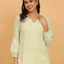 Folksong By W Green Pure Cotton Embroidery Top-picture-1