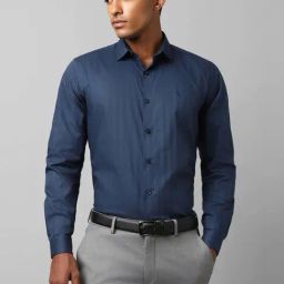 Allen Solly Blue Cotton Slim Fit Striped Shirt-image-43