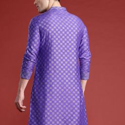 Anouk Men Geometric Printed Thread Work Kurta image 3
