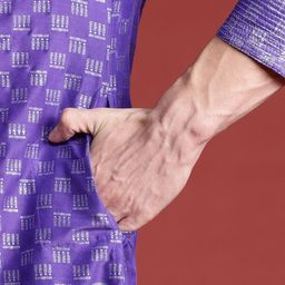 Anouk Men Geometric Printed Thread Work Kurta image 2