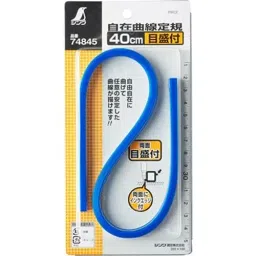 Shinwa Rules Flexible Curve Ruler 40 cm Measuring Range, 74845-22