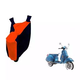 Auto Pearl Waterproof Two Wheeler Cover For LML Star Euro (Orange & Blue)-picture-5
