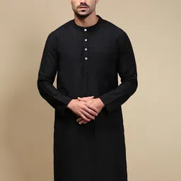 WHITE HEART Jacquard Mandarin Collar Straight Kurta-picture-47