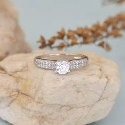 Ornate Jewels 925 Silver Round American Diamond Solitaire Ring-image-84