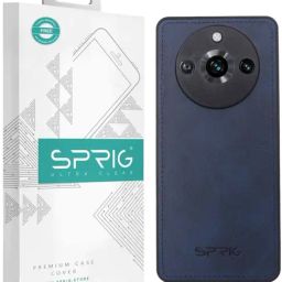 Sprig Matte Leather Back Cover for Realme Narzo 60 Pro 5G (Blue)-image-87
