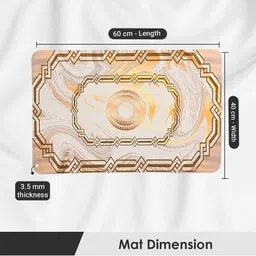 IVAZA Soft Peach Geometric Patterned 500 GSM Bathmat image 2