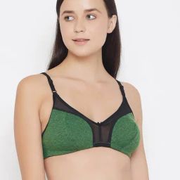 Clovia Green Non Wired Non Padded Full Coverage Bra-image-46