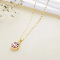 Zavya 92.5 Sterling Silver Circle Radiance Pendant with Chain for Women-image-94