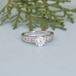Ornate Jewels 925 Silver 0.5 Carat Round American Diamond Solitaire Ring-image-79