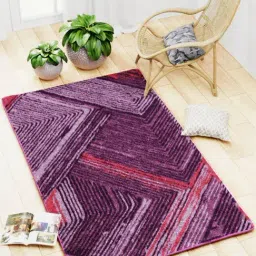 Bianca Red Microfibre Non-Slip Rug-6