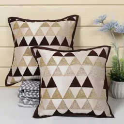 Saral Home Multicolor Chenille Cushion Covers - Set of 2-image-90
