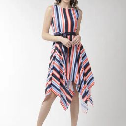 MISH Multicolor Striped High Low Dress-image-65