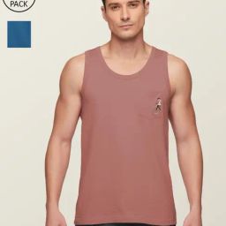 XYXX Blue & Light Brown Regular Fit Vest - Pack of 2-image-67