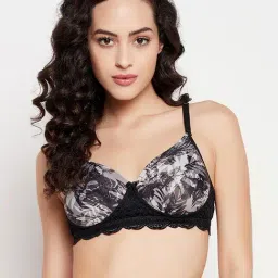Clovia Black Polyamide Printed Full Coverage T-Shirt Bra-picture-13