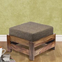 Ikiriya Amber Brown Wood Foot Stool Teak Finish-image-86