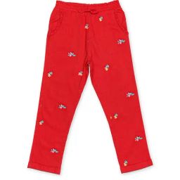 H by Hamleys Girls Red Embroidered Trousers-image-28