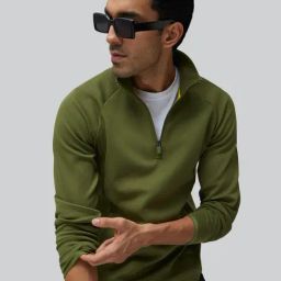 XYXX Olive Regular Fit High Neck Sweatshirt-picture-23