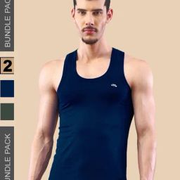 Lux Nitro Cotton Regular Fit Solid Vest (Pack of 2)-picture-16