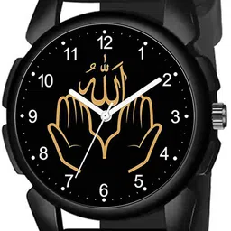 CSAMON Men Dial & Straps Round Reset Time Analogue Watch J16BLK Islamic NUM03 BLK804 image 3