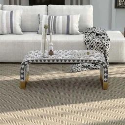 Casagold Logan Floral Bone Inlay Coffee Table - Grey-image-94