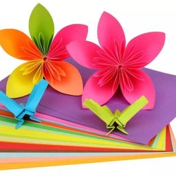 YAJNAS Assorted Color Sheets Copy Printing Papers A4 Sheets Double Sided Origami Folding Lucky Wish Paper DIY Craft Smooth Finish Home Schooland Office (100 pcs)-9