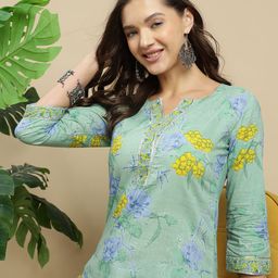 JANAKDULARI CREATION Floral Print Cotton Top-picture-39