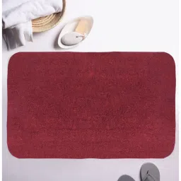 BIANCA Ultra-Soft Fluffy Bath Mat With Non-Slip Rubber Backing -1pc Large (plush) solid-red image 1