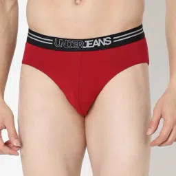 UnderJeans by Spykar Maroon Regular Fit Briefs-image-42