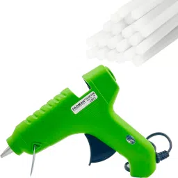 CRAFTYGUN 40 W Trigger Feed Hot Glue Gun Green with 20 Stick, FD-40 W-44