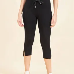 Sweet Dreams Black Cotton Printed Sports Capris-image-58