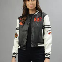 Elle Black & White Color-Block Jacket-image-52
