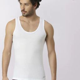 Frenchie White Cotton Skinny Fit Vest - Pack Of 5-image-29