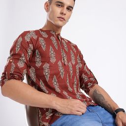 Anouk Rustic Ethnic Motifs Printed Straight Kurta-picture-7