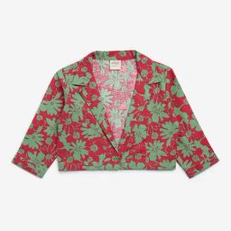 Utsa Kids by Westside Green Floral Printed Cotton Blend Jacket-image-48