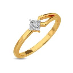 Kisna Diamond & Gold Jewellery Glistening 18k (750) Diamond & Gold Ring For Women-picture-27