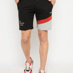 Duke Black Regular Fit Colour Block Shorts-picture-22