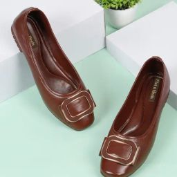 Flat N Heels Women's Brown Ballerinas-image-45