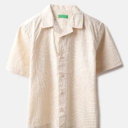 United Colors of Benetton Boys Beige Cotton Abstract Shirt-image-41