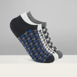 Ajile by Pantaloons Multicolor Nylon Textured Socks Pack of 3 (Large)-picture-46