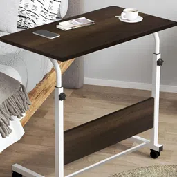 Torche Brown Height Adjustable Movable Multipurpose Study Table With Wheels-32