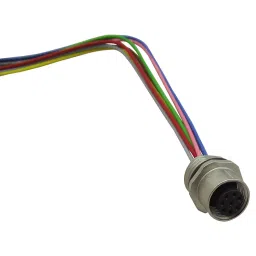 AMP - TE CONNECTIVITY SENSOR CONNECTOR, M12, RCPT, 8POS, PANEL, 5-2271137-2-11