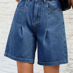 Oh Rare Women Regular Fit Mid-Rise Denim Shorts-image-33