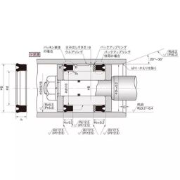 NOK φ125x150 mm UPH Type Fluoro Rubber Packing (Fusso) Seal, UPH 125 150 19 F-image-98