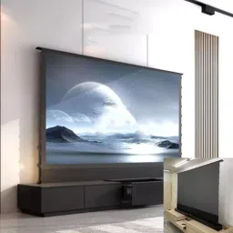 True Vision 150 inch Projector Screen Pet Crystal Wall Mount 16.9 Floor Rising Black-15