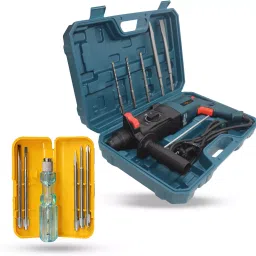 Hillgrove Chuck Size 26 mm Hammer Impact Drill kit 1200 W, HGCM756M1-8