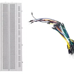 Invento ISC 213-3 Series Tie-Points Bread Board With Solderless Flexible Jumper Cable Wires image 1