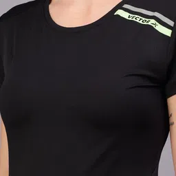 VECTOR X Women Solid Round Neck T-Shirt image 2